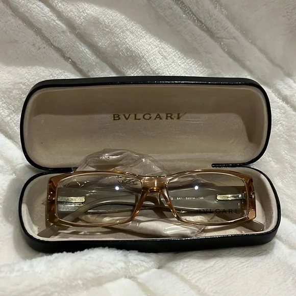 Authentic BVLGARI 817 Burgundy Acetate Eyeglass Frames - Made in Italy BVLGARI | Accessories | Bvlgari 417b 51 54mm Black Gloss  main image 4